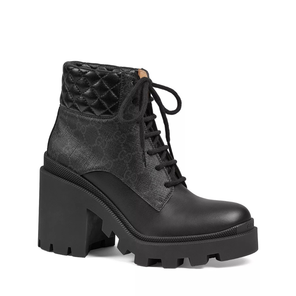 Gucci Apollo GG Supreme Lace Up Boots